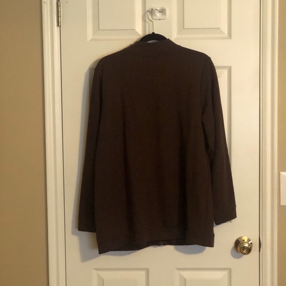 Quacker Factory brown jacket with sequins - Picture 3 of 3